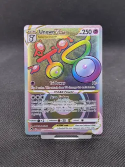 Pokemon Card Unown VSTAR 199/195 Secret Rainbow Rare Silver Tempest MINT! - Image 1