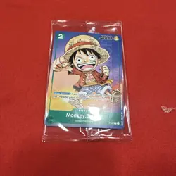 One Piece Card Game TCG Monkey D Luffy Promo Exclusive Anime Expo AX 2023 Ribbon - Image 1