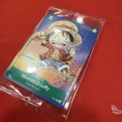 One Piece Card Game TCG Monkey D Luffy Promo Exclusive Anime Expo AX 2023 Ribbon - Image 2