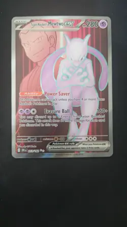 TEAM ROCKET'S MEWTWO EX 213/182 Destined Rivals Ultra Rare Pokemon Card TCG - Image 1