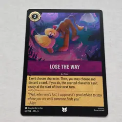 Lose the Way 63/204 Disney Lorcana Azurite Sea Uncommon Cold Foil Card NM - Image 1