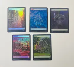 Marvel's Spider-Man Foil Full Art Basic Lands Set Magic The Gathering - Image 1