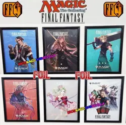 MTG MAGIC FINAL FANTASY COMPLETE SET (6) FOIL PROMO POSTERS NEW 24"x18"/61x46cm - Image 1