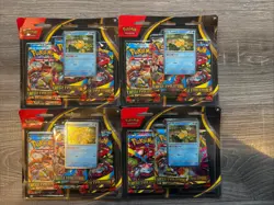 Pokemon Mega Evolution 3-Pack Blister SET OF 4 Black Star Promo Psyduck 007 - Image 2