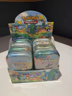 Pokemon Celebrations 8 Sealed Mini Tins with Open Display Box - Image 1