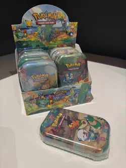 Pokemon Celebrations 8 Sealed Mini Tins with Open Display Box - Image 2