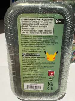 Pokemon Celebrations 8 Sealed Mini Tins with Open Display Box - Image 3