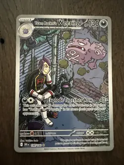 Team Rocket's Weezing 199/182 Illustration Rare - Destined Rivals Pokemon TCG - Image 2