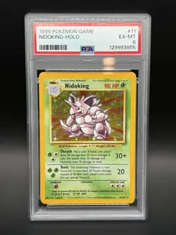 1999 POKEMON GAME NIDOKING-HOLO PSA 6 - Image 1