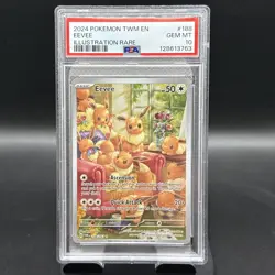 PSA 10 Eevee 188/167 Twilight Masquerade Illustration Rare Pokemon English Gem - Image 1
