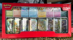 Pokemon TCG PRISMATIC EVOLUTIONS 8 PACK MINI TINS - Costco Exclusive - New - Image 1