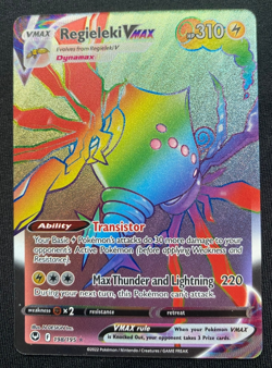 198/195 Regieleki VMAX - Silver Tempest - Rainbow Secret Rare - Pokemon TCG (NM) - Image 1