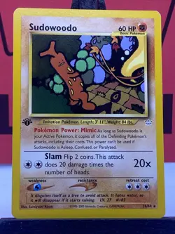 Sudowoodo 26/64 Neo Revelation WOTC 1st Edition Pokemon TCG Regular Rare 1999 MP - Image 3