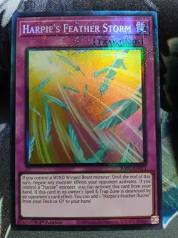 Yugioh Harpie's Feather Storm Prismatic Collector's RA01-EN073 1st Ed Near Mint - Image 1