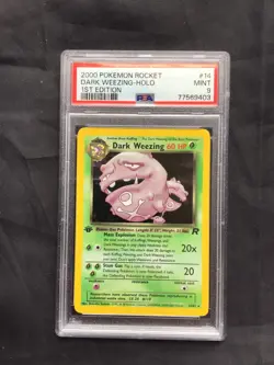 Pokemon Cards: Team Rocket 1st Edition Rare Holo: Dark Weezing 14/82 PSA 9 - Image 1