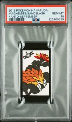 Magnemite/Sandslash - Kanto-September - 2013 Hanafuda - Pokemon Card - PSA 10 - Image 1