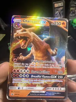 Pokemon TCG Charizard GX SM195 Detective Pikachu Promo Holo Card DMG - Image 1