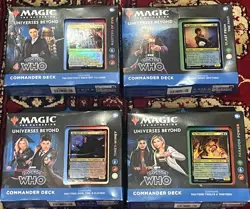 Magic The Gathering Doctor Who Commander Deck Set Of 4 Unopened - Image 1