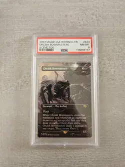 2023 Magic the Gathering #433 ORCISH BOWMASTERS SCENE Foil PSA 8 NM-MT - Image 1