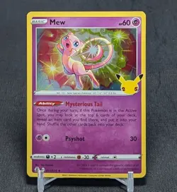 Mew Rare Holo Psychic Type Celebrations Pokemon TCG Card 011/025 - Image 1