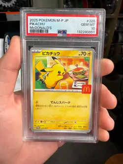 PSA10 Pikachu 020/M-P McDonald's Happy Set Promo 2025 Japanese Pokemon Card - Image 1