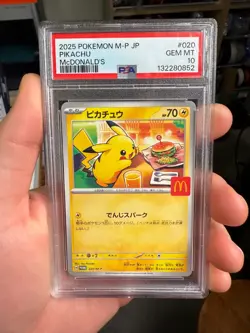 PSA10 Pikachu 020/M-P McDonald's Happy Set Promo 2025 Japanese Pokemon Card - Image 4