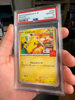 PSA10 Pikachu 020/M-P McDonald's Happy Set Promo 2025 Japanese Pokemon Card - Image 5