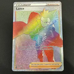 Pokemon - Lance (Secret) - 206/195 - SWSH12: Silver Tempest - Holo - Secret R NM - Image 1