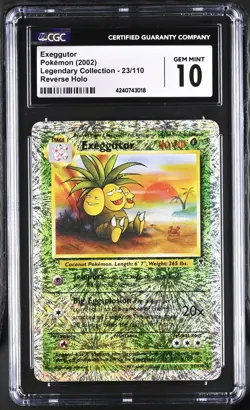 Pokemon Exeggutor Reverse Holo - Legendary Collection - 23/110 - CGC 10 - Image 1