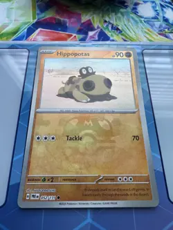 Pokemon Hippopotas 052/131 Prismatic Evolutions Holo Master Ball - Image 1