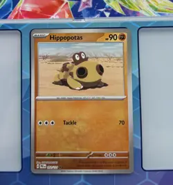 Pokemon Hippopotas 052/131 Prismatic Evolutions Holo Master Ball - Image 2