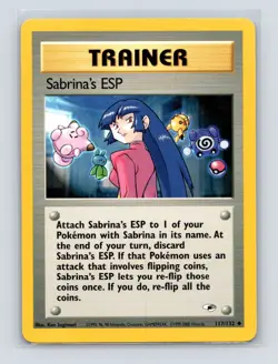 Pokemon TCG Sabrina's ESP 117/132 Gym Heroes Unlimited LP - Image 1