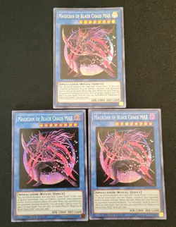 Yugioh! Magician of Black Chaos MAX TN19-EN002 x3 Playset Secret Rare Limited NM - Image 1