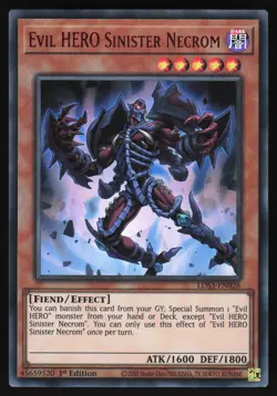 Evil HERO Sinister Necrom - LDS3-EN026 - RED Ultra Rare - 1st Edition Yugioh - Image 1