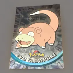 Topps Pokemon Card TV Series 2 Chrome Foil Blue Logo 1st Edition #79 Slowpoke NM - Image 1