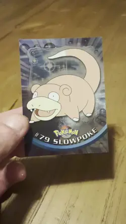 Topps Pokemon Card TV Series 2 Chrome Foil Blue Logo 1st Edition #79 Slowpoke NM - Image 2