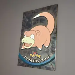 Topps Pokemon Card TV Series 2 Chrome Foil Blue Logo 1st Edition #79 Slowpoke NM - Image 4