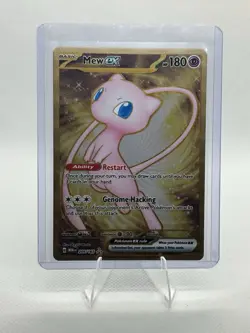 Pokemon TCG Scarlet & Violet 151 Mew EX 205/165 Metal Gold Promo Card - Image 1