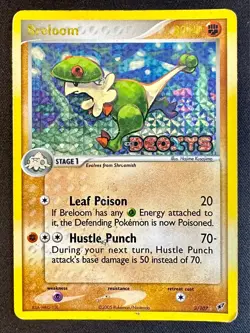Breloom 3/107 2005 EX Deoxys Pokemon Card Reverse Holo Rare Stamped - Mp - Image 1