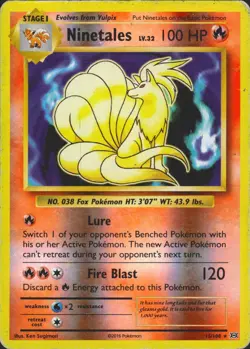 Ninetales 15/108 Reverse-Holo Rare XY - Evolutions Pokemon Card MP - Image 1