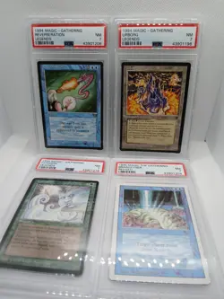 1994 MAGIC THE GATHERING PSA 7 NM LOT X4 CARDS LEGENDS REVISED WOTC WIZARDS - Image 1
