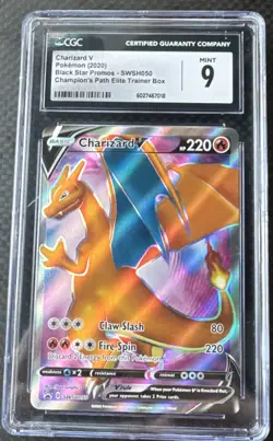 Charizard V SWSH050 - Pokemon Sword & Shield Promo Card Holo - CGC Graded 9 Mint - Image 1