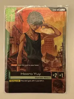 Gundam Card Game ST02-010 Hero Yuy Alt Holo Foil [C+] English - Image 1