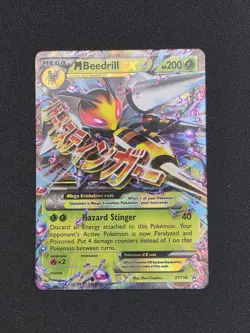 Pokemon TCG M Beedrill EX Promo Card XY158 Holo Rare - Image 1