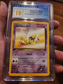 (POP 6) CGC 10 Pokemon Card Gym Challenge 93/132 SABRINA'S ABRA 1st Edition - Image 2