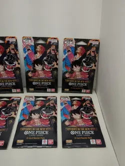 Lot of 10 PACKS ONE PIECE EMPERORS IN THE NEW WORLD 12 CARD BOOSTER PACK BANDAI - Image 4