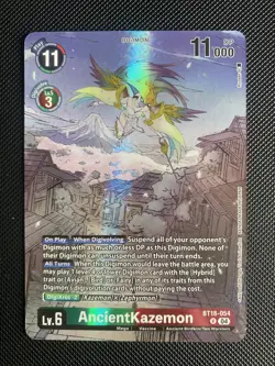 Digimon Card Game AncientKazemon Alternate Art Foil BT18-054 Tamers A01 - Image 1