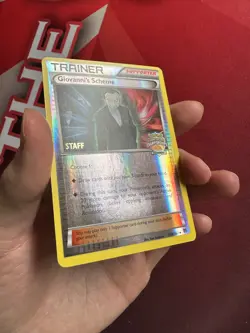 GIOVANNI'S SCHEME 138/162 BREAKthrough STAFF STAMPED REGIONALS Pokemon card NM - Image 2