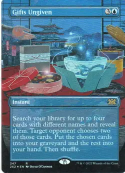 MTG: Double Masters 2022: Foil Borderless Gifts Ungiven: LP Condition - Image 1