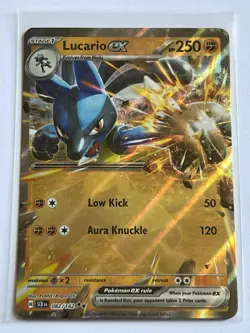 Lucario EX 82 / 142 Pokemon S&V Stellar Crown 2024 Near Mint Double Rare Holo - Image 2